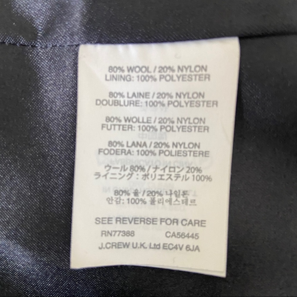 J Crew Womens Melton Wool Blue Double Breasted Peacoat B6474 Warm size 00 - Picture 11 of 15